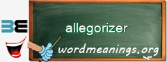 WordMeaning blackboard for allegorizer